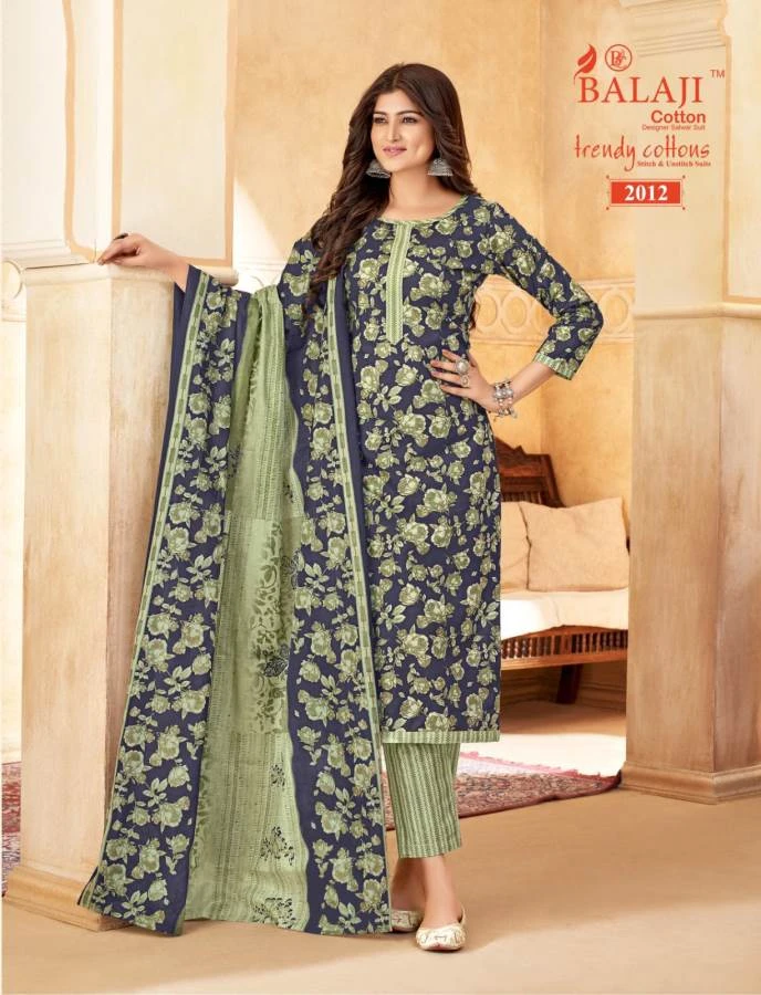 Balaji Trendy Cotton Vol 2 Cotton Wholesale Salwar Suit Catalog — Wholesale Salwar Suits, MPA wholesale from Surat - Gallery Image 2